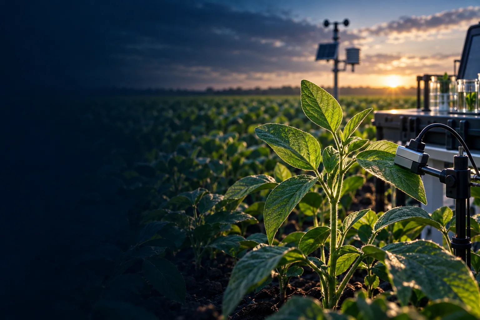 Soja monitoreada con tecnología de precisión a campo