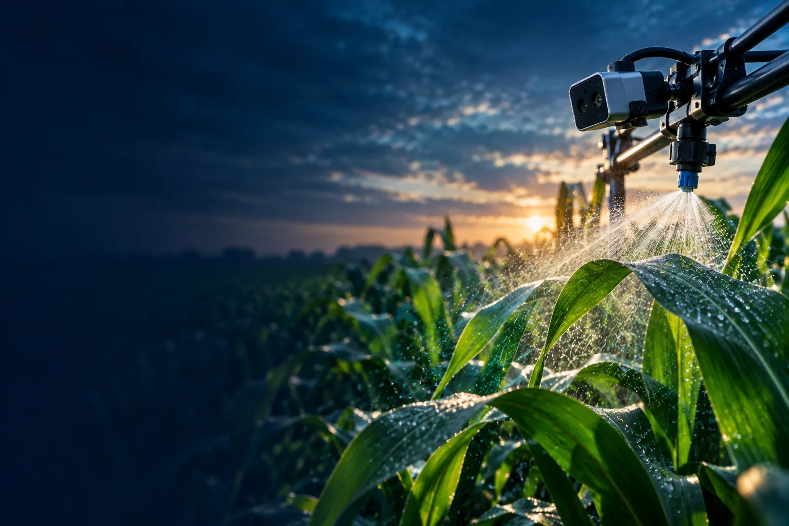 Aplicación foliar de precisión sobre un cultivo de maíz